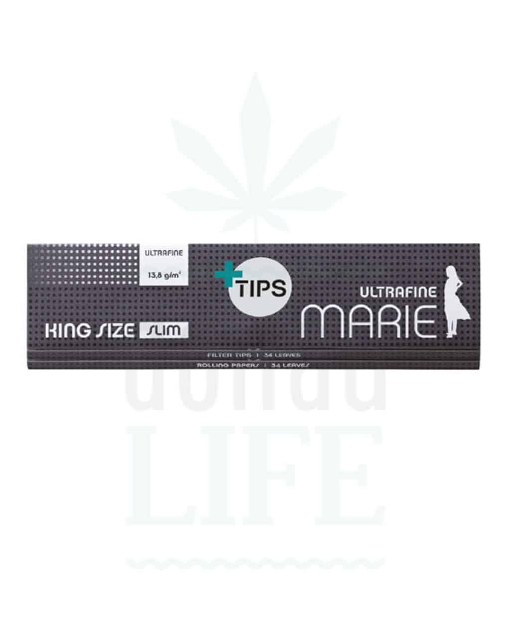 Headshop MARIE KSS Rolling Papers + Tips | 32 ark