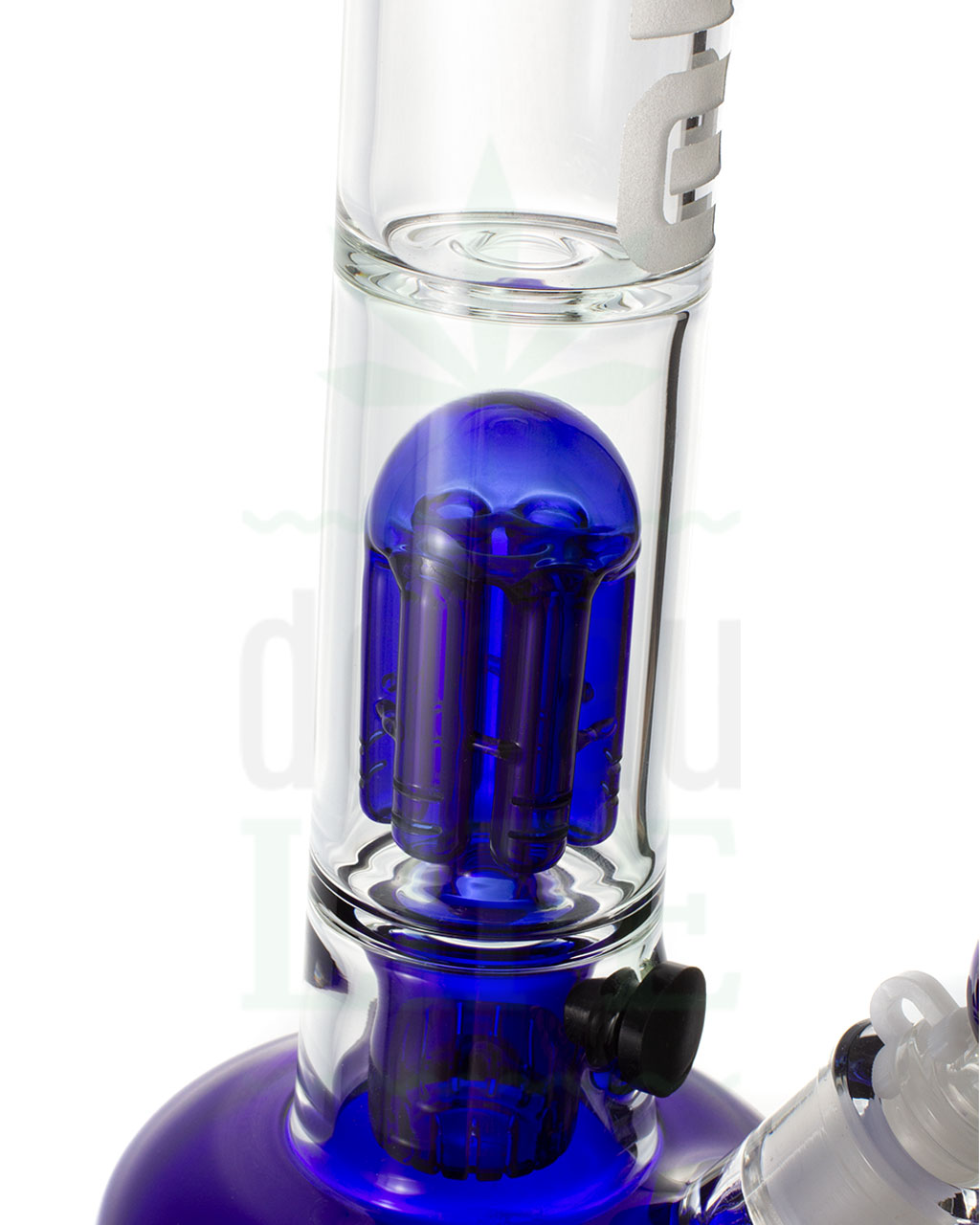 aus Glas BLAZE GLASS Beakerbong ‚blue cheese‘  6-Arm Percolator + Clipper Halterung | 45 cm