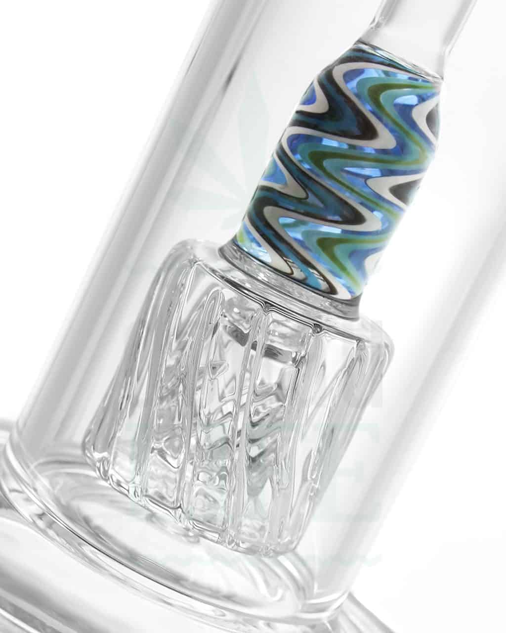 Bong Shop BLAZE GLASS Bubbler Bong ‘Turquoise’ mit Doppelinlineperc | 31 cm