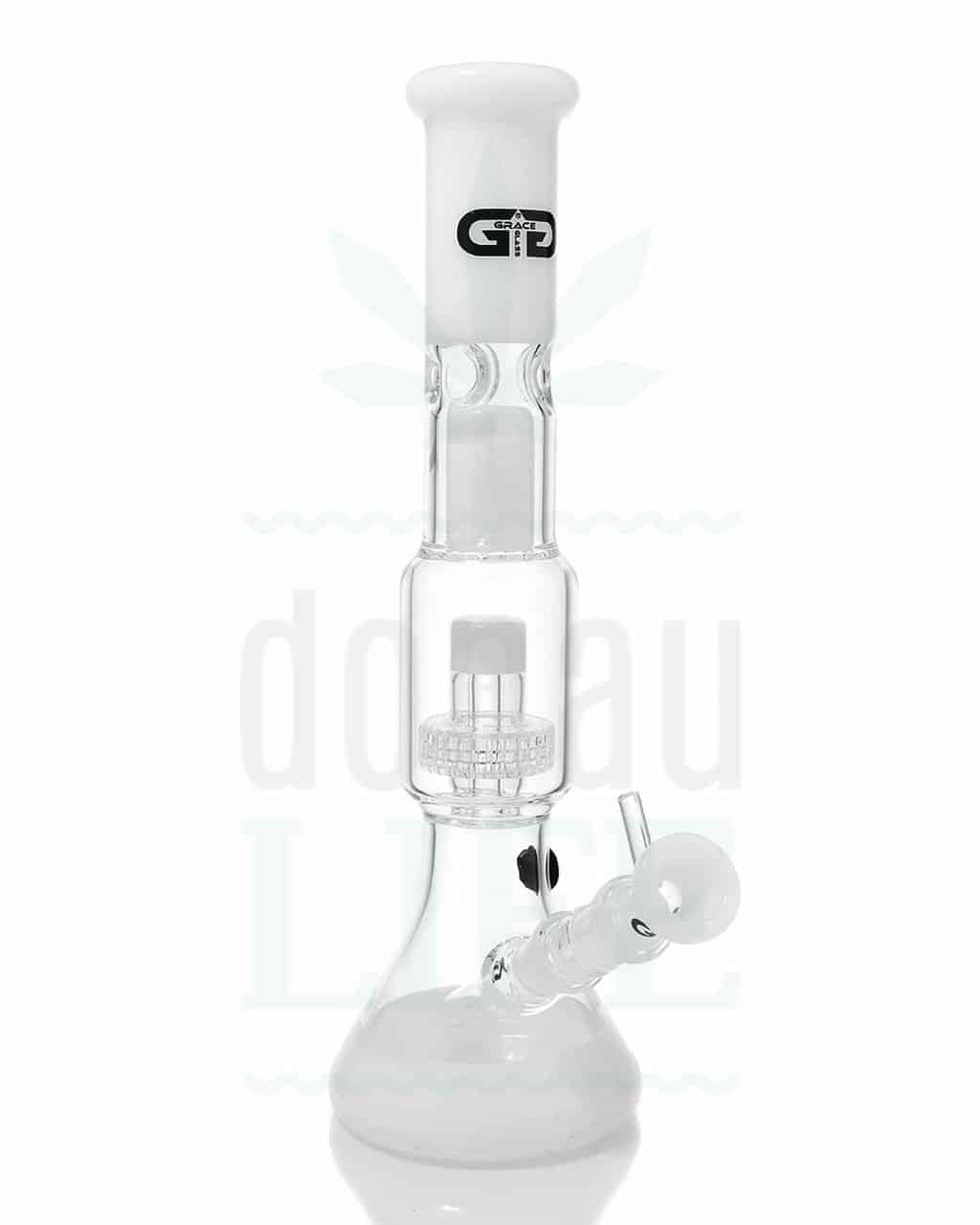 Bong Shop Grace Glass Bong ‘Snow’ mit Trommelpercolator | 35 cm