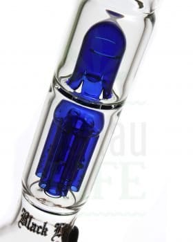 aus Glas BLACK LEAF ICE-Bong ‚Blue Edition‘ mit 6-Arm Percolator | 38 cm