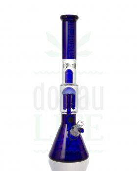 aus Glas BLAZE GLASS Beakerbong ‚Blue Dream‘ mit 6-Arm Percolator | 41/49 cm