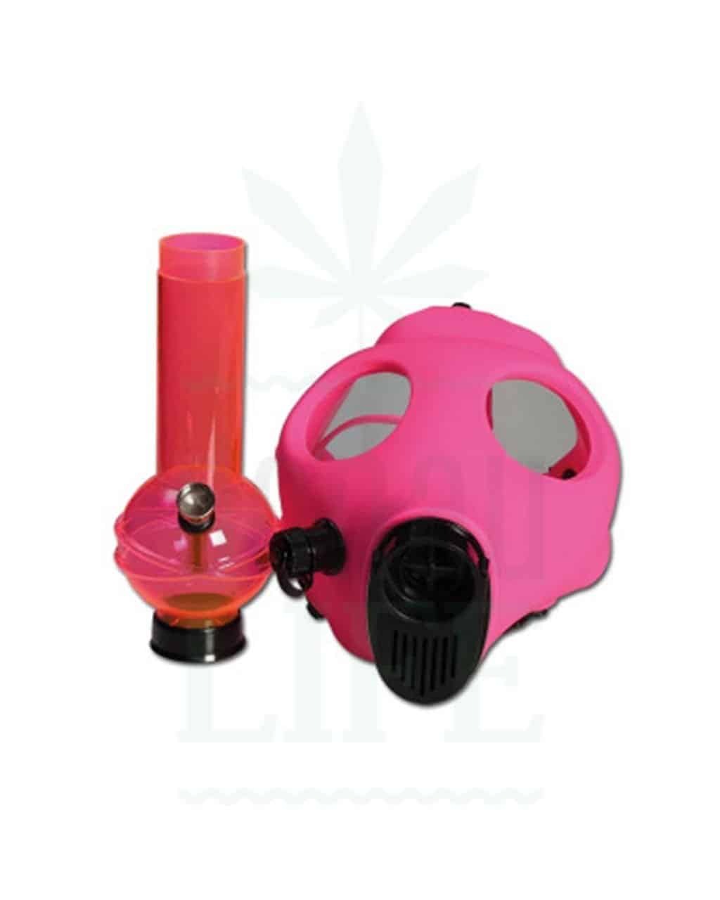 Bong Shop gas masks bong pink | 20 cm