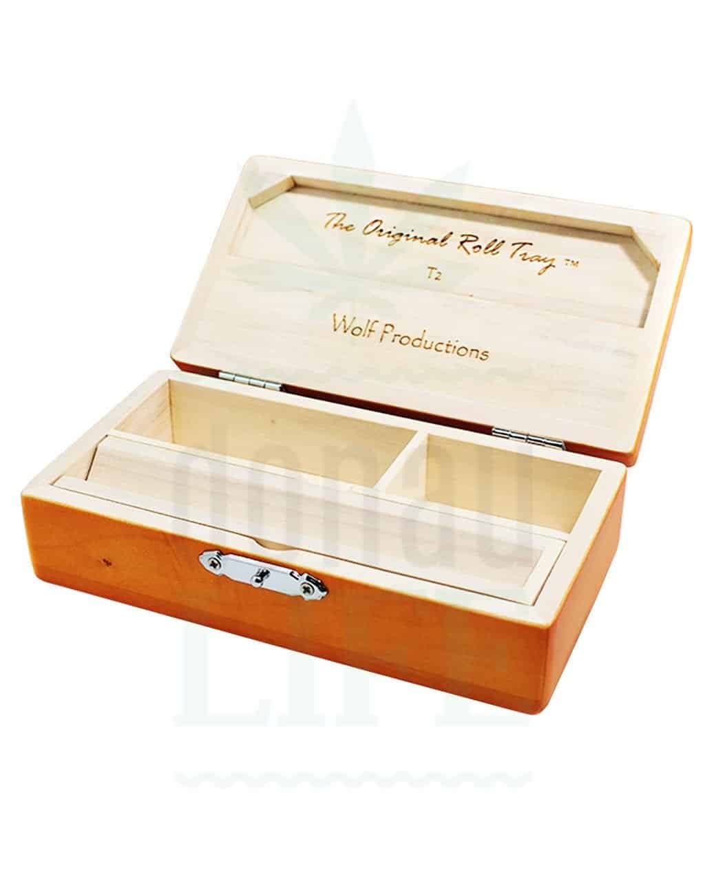 Opbevaring WOLF PRODUCTIONS Deluxe Joint Box lavet af birketræ medium