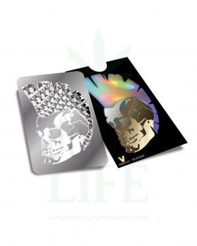 Edelstahl Grinder V SYNDICATE Grinder Card ‚Skull Iro‘ | Kreditkarten Format