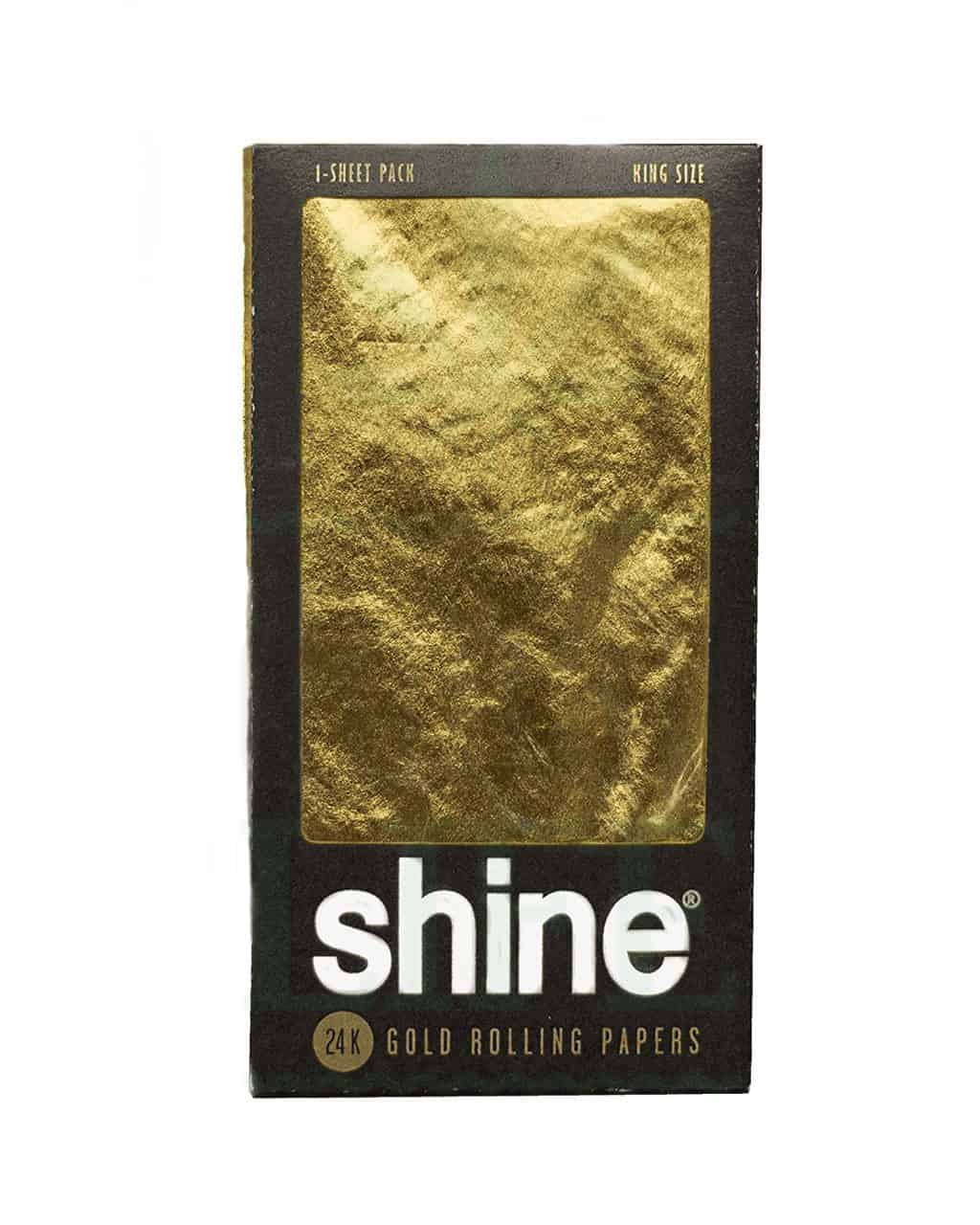 Headshop SHINE 24K Guld King Size rullpapper | Förpackning med 1/6