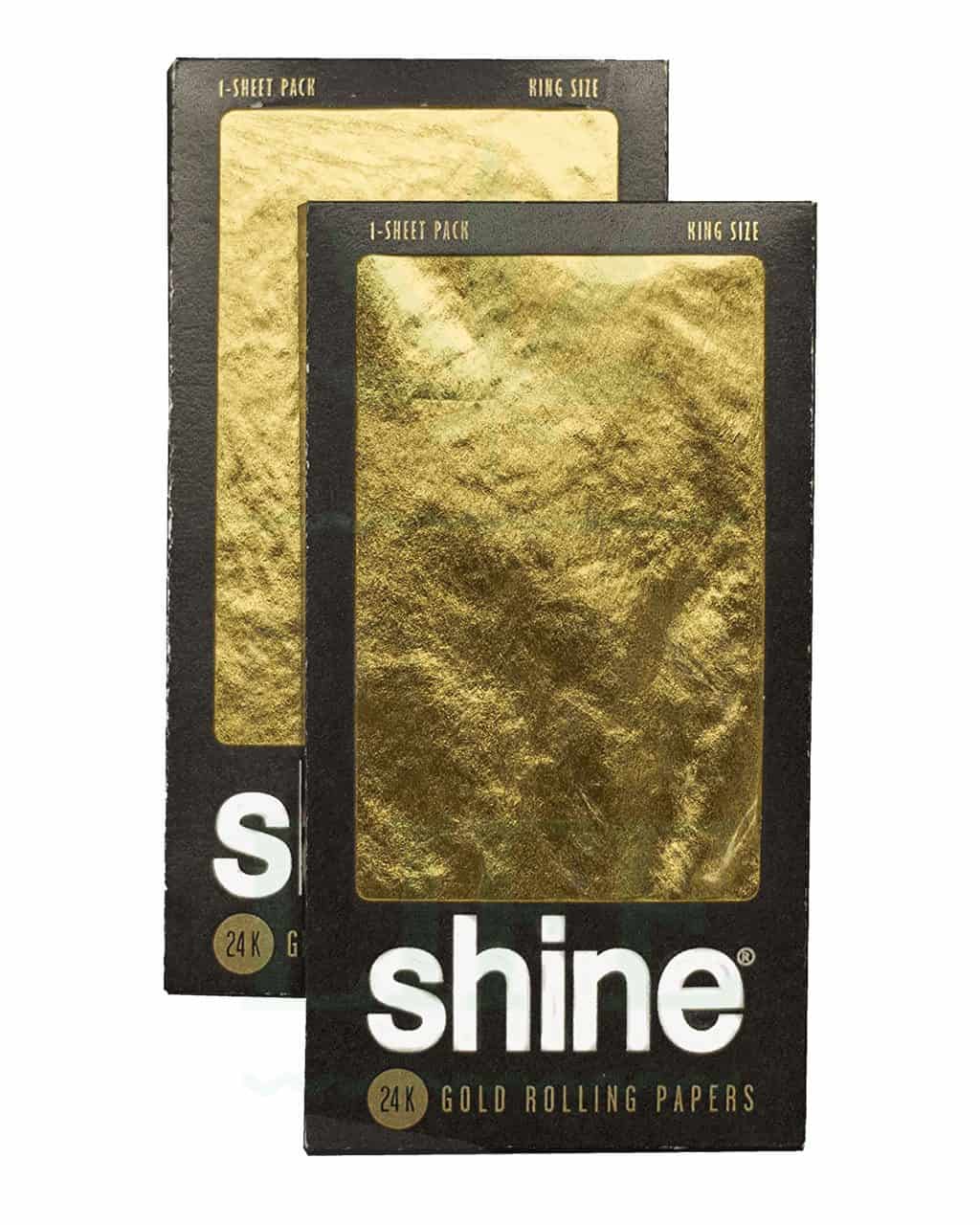 Headshop SHINE 24K Guld King Size rullpapper | Förpackning med 1/6