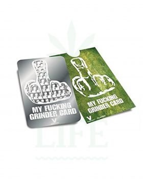Edelstahl Grinder V SYNDICATE Grinder Card ‚My fucking Grinder Card‘ | Kreditkarten Format
