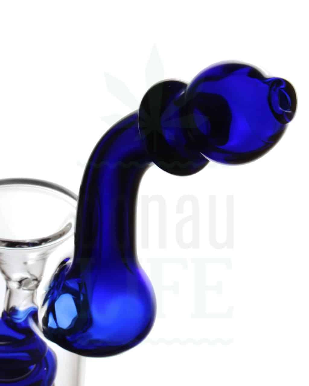Glaspfeifen Mini Bong ‘Spiral Perc’ | blau