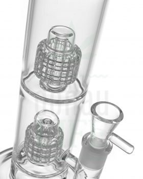 aus Glas BLAZE GLASS Bubbler Bong ‚Double Drum‘ | 38,5 cm
