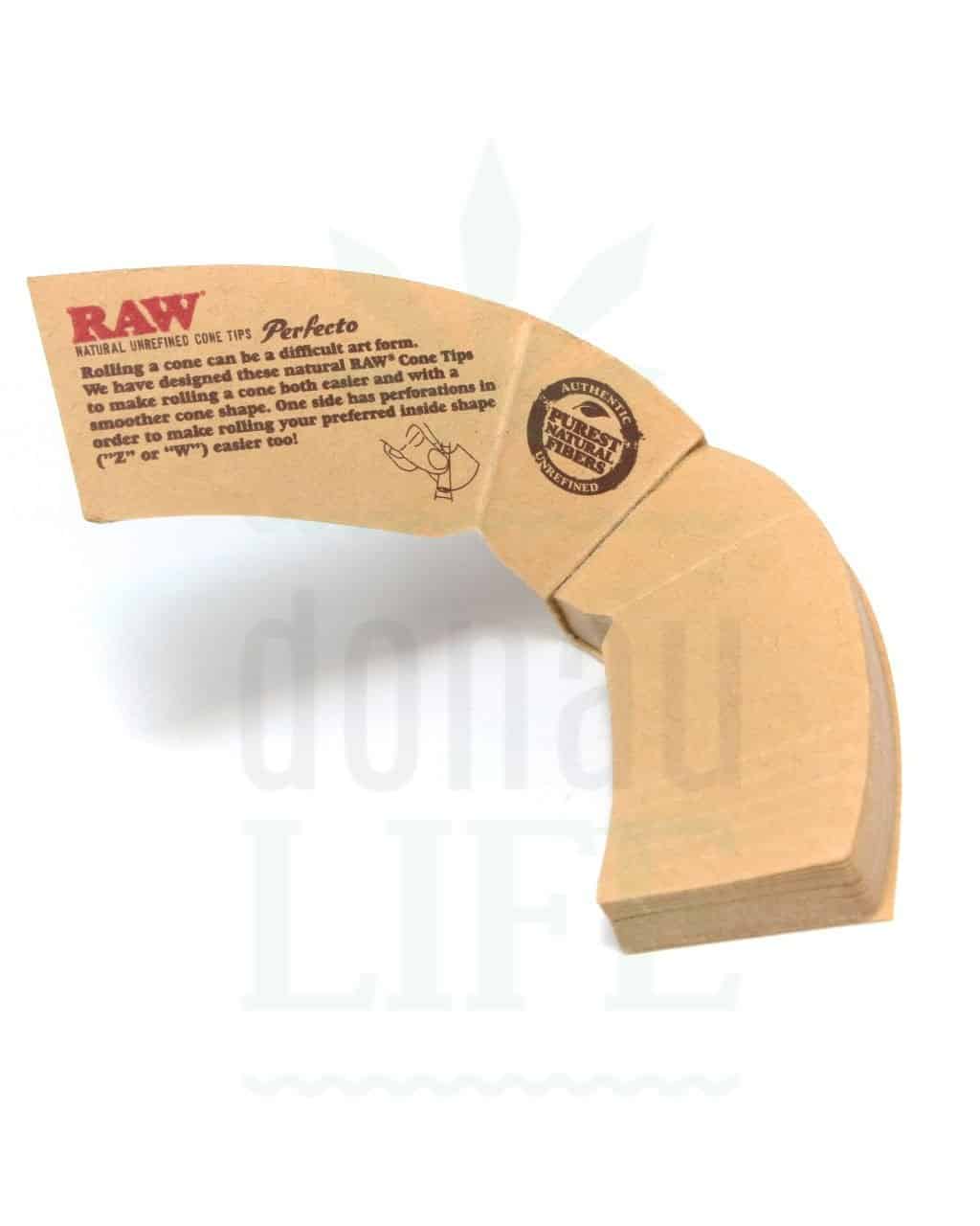Filter &amp; Aktivkohle RAW Cone Tips natural ‘Perfecto’ | 32 Blatt