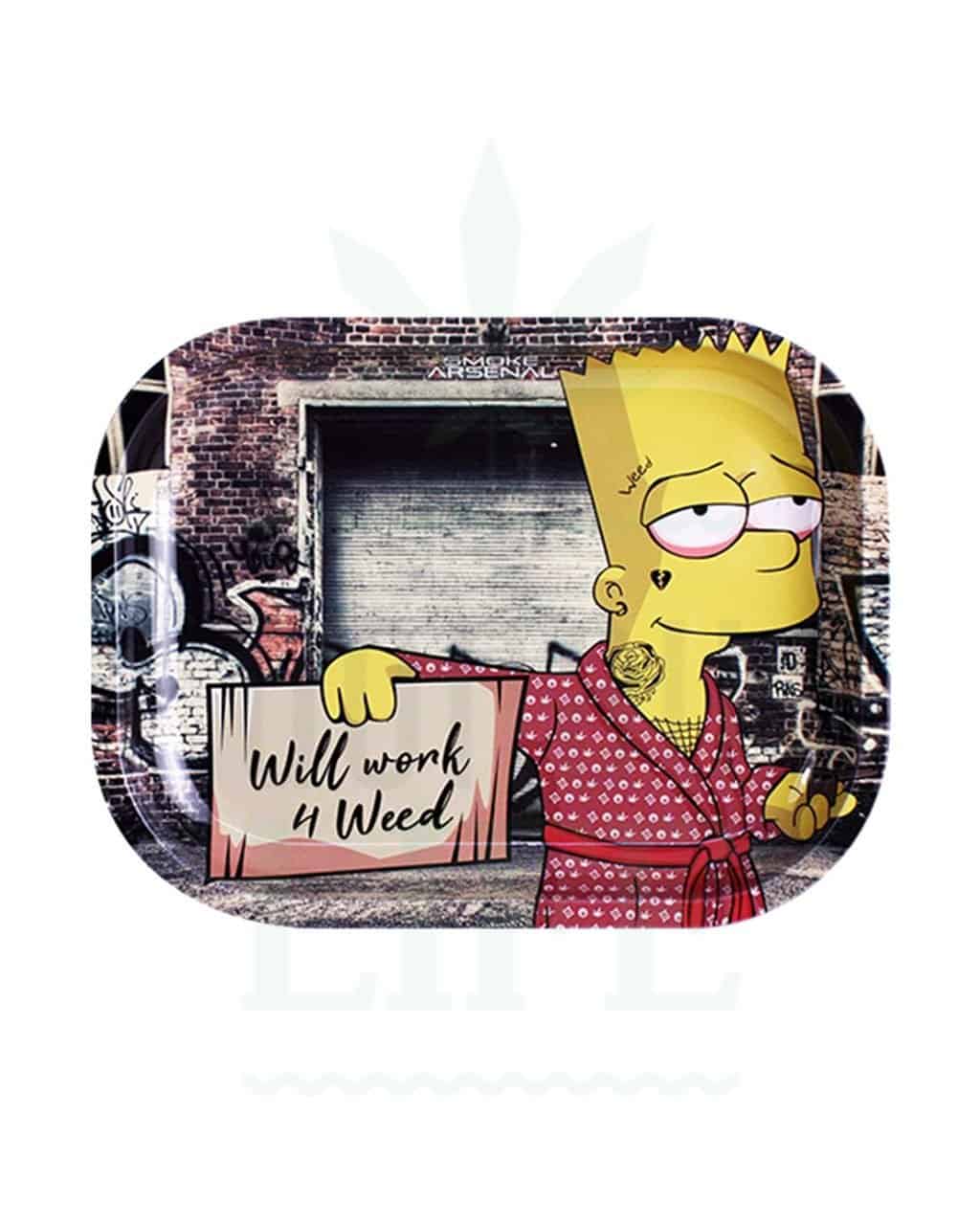 Mischschalen SMOKE ARSENAL Rolling Tray S | ‘Better with weed’