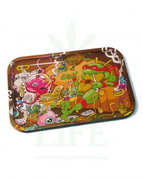 aus Metall Dunkees Rolling Tray | ‚Turtles Pizza‘