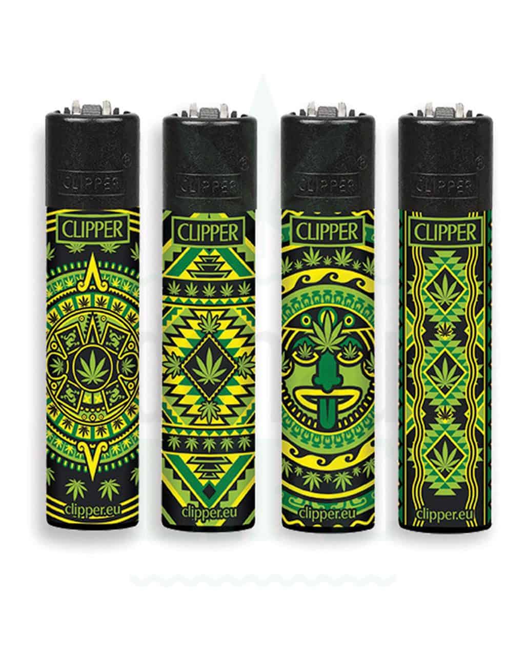 Headshop CLIPPER Bong Feuerzeug ‘Azteken Weed’ | Design 2
