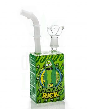 aus Glas Minibong ‚Pickle Rick‘ | 19 cm