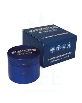 4-teilig ELEMENTS Aluminium Grinder Blau | 48 – 61 mm