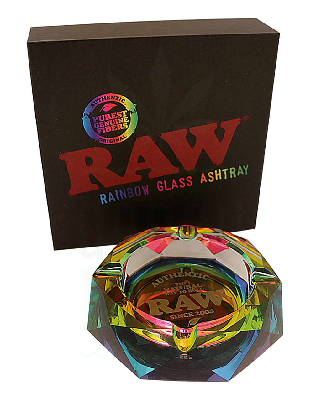 Headshop RAW Glas Aschenbecher | Regenbogen