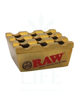 Headshop RAW Metall Aschenbecher ‚Regal‘ | Gold