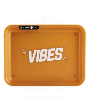 Aluminium Grinder VIBES x Glowing Tray Rolling Tray mit LED