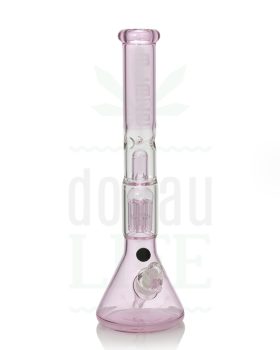 aus Glas BLAZE GLASS Beakerbong ‚Pink Lady‘ mit 6-Arm Percolator | 41 cm