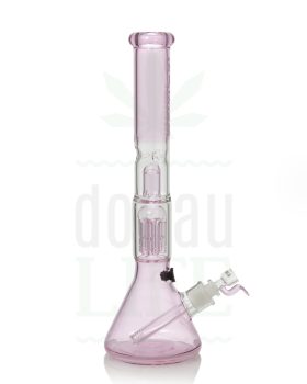 aus Glas BLAZE GLASS Beakerbong ‚Pink Lady‘ mit 6-Arm Percolator | 41 cm