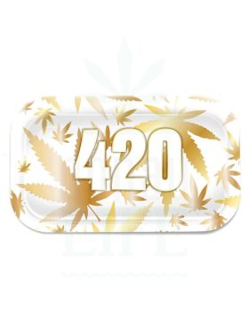 aus Metall V SYNDICATE Rolling Tray M | ‚420 Gold‘