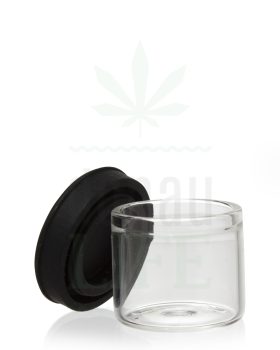 Aufbewahrung BLACK LEAF Glasdose mit Silikon Deckel ‘Tiny’ | 8ml