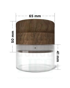 3-teilig JCASE Glas Holz Grinder | Ø 65 mm