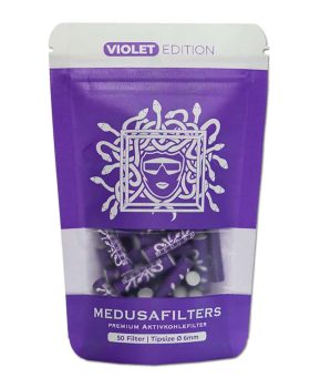 Filter &amp; Aktivkohle MEDUSA FILTERS Aktivkohlefilter 6 mm ‘Violet Edition’ | 50 Filter