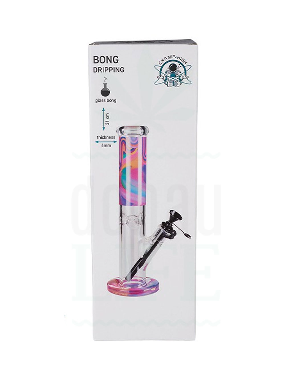 Bong Shop CHAMP HIGH Eisbong ‘Purple Dripping’ | 31 cm