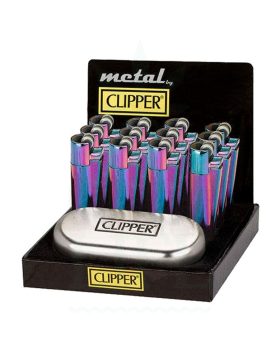 Headshop CLIPPER Metall Feuerzeug ‚Icy‘