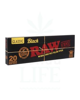 aus Hanf RAW Classic Black Cones King Size | 20 Stück