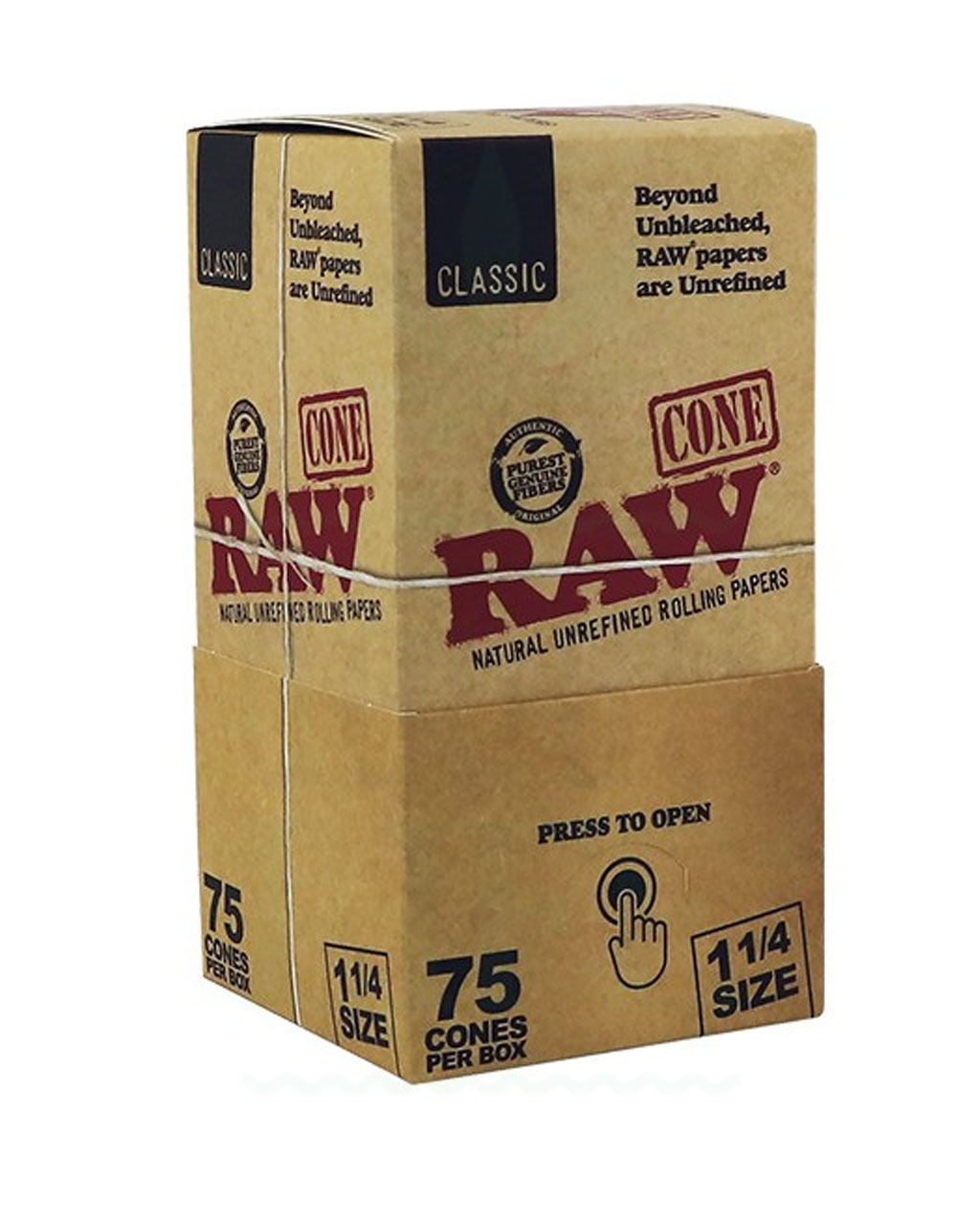Papers RAW Classic Cones 1 1/4 | 75 Stück