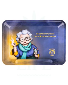 aus Metall GRANNY´S WEED Rolling Tray | ‘In granny we trust 2’