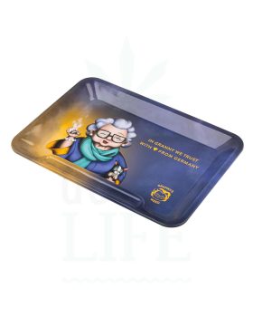 aus Metall GRANNY´S WEED Rolling Tray | ‘In granny we trust 2’
