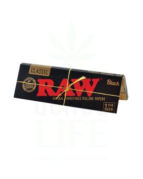 Popular brands RAW Black Classic 1 1/4 Papers | 50 sheets