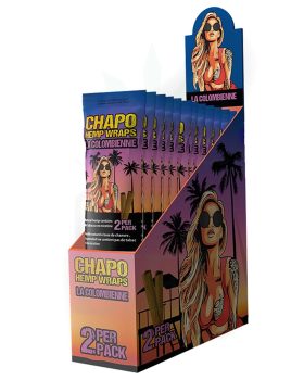 tillverkad av hampa CHAPO Hemp Blunt Wraps Strawberry &amp; Kiwi | 2 st