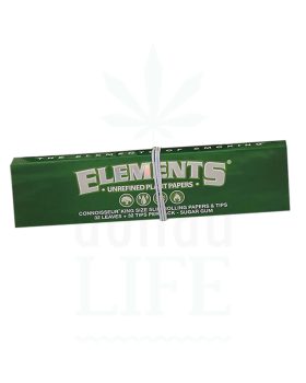 made from hemp ELEMENTS KSS + tips unbleached | 32 sheets