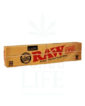 Papers RAW Classic Cones King Size | 32 pieces