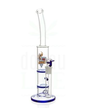 made of glass BLACK LEAF bubbler with double honeycomb | 36 cm