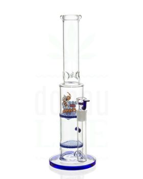 made of glass BLACK LEAF glass bong with double honeycomb | 38 cm