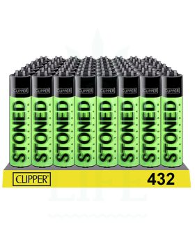 Headshop CLIPPER Bong Feuerzeug ‘Stoned’ | Neon Grün
