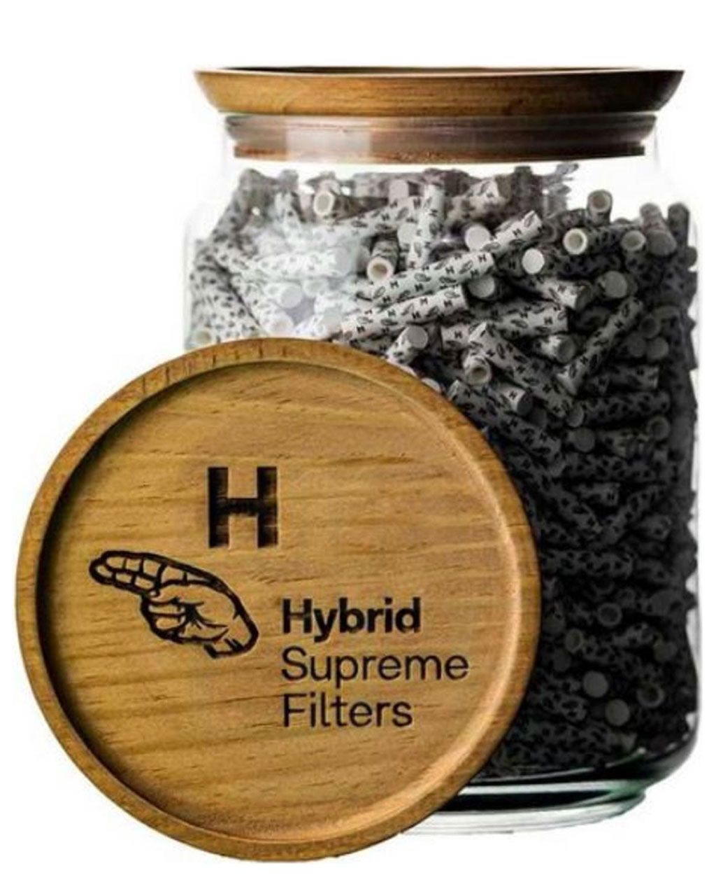 Headshop HYBRID Aktivkohle Filter + Zellstoff | 1000 Stück Glas