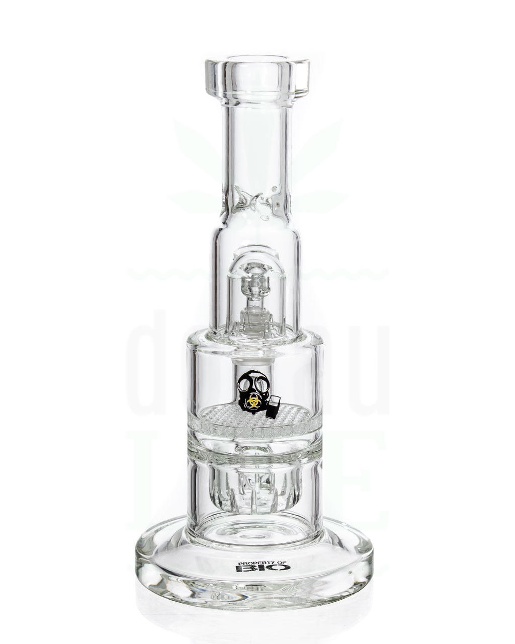 Bong Shop BIO GLASS Glasbong ‘Up Dome’ mit Honeycomb | 23 cm